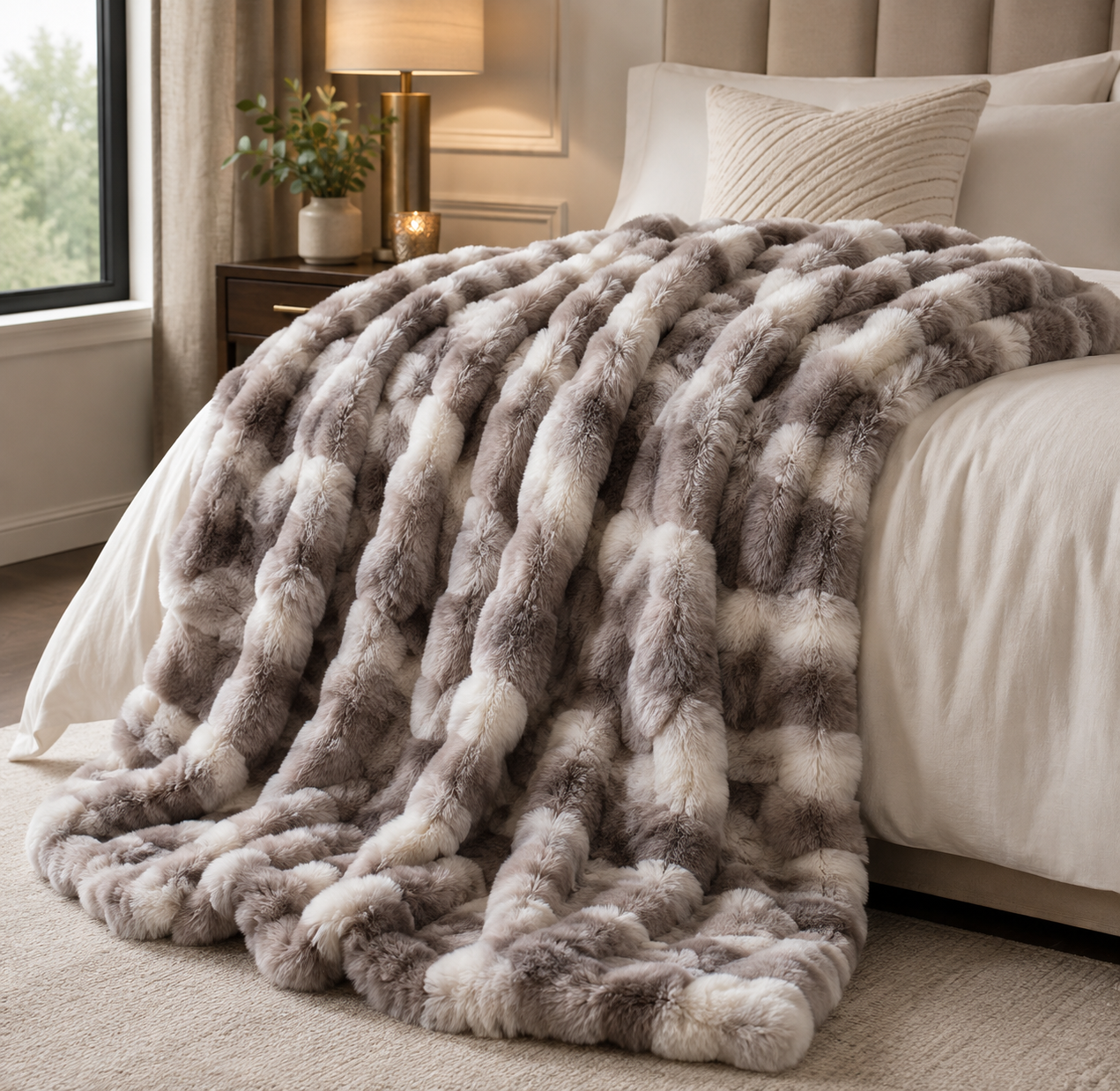 Bubble Faux Throw Blanket
