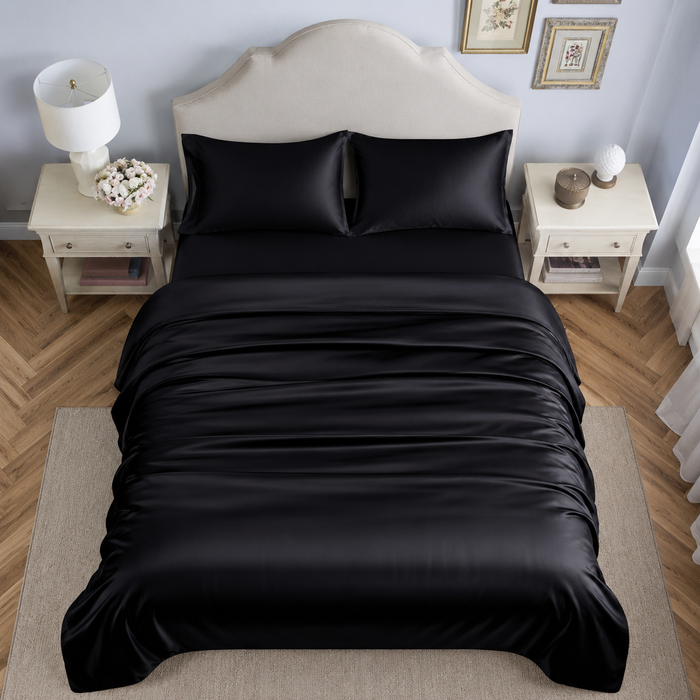 Soft, breathable bedding styled for a comfortable bedroom