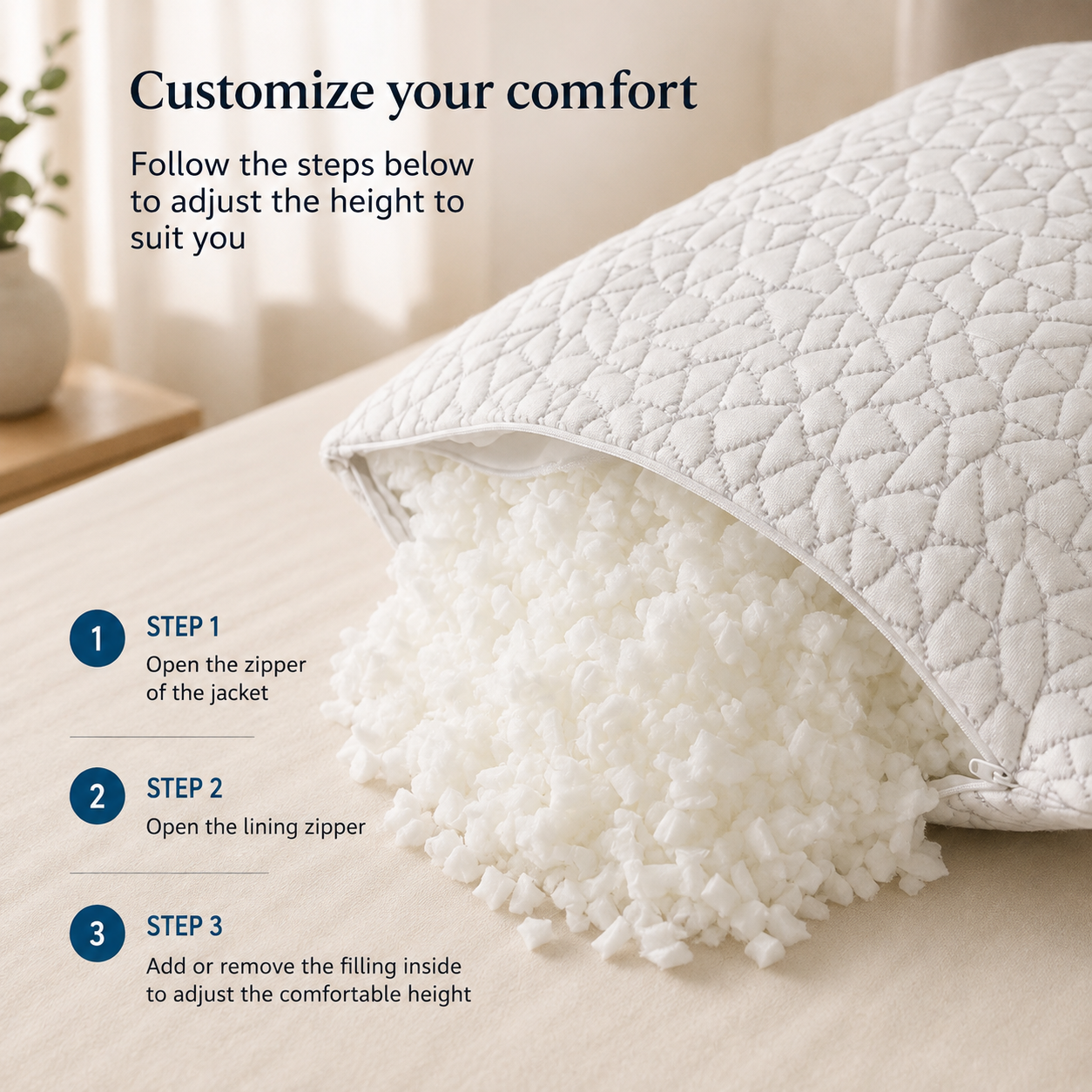 Foam long pillow