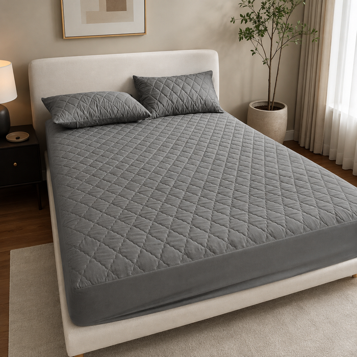Soft, breathable bedding arranged for a comfortable night's sleep