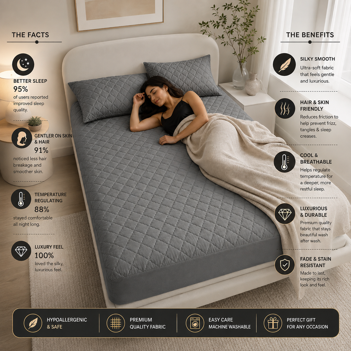 moisture-proof and waterproof bedspread with cotton lining