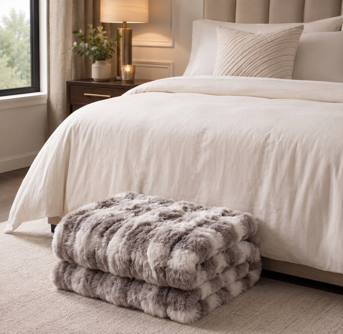 Bubble Faux Throw Blanket